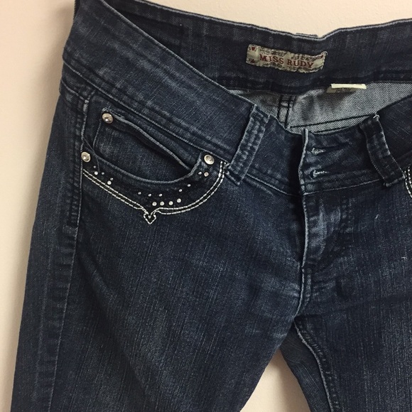 Miss Rudy Size 9 Jeans Dark Wash - Picture 2 of 4